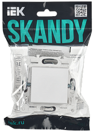 Выключатель 1-клавишный 10А SK-V01W арктический белый SKANDY SK-V10-0-10-K01 IEK