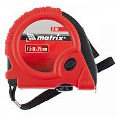 Рулетка Rubber, 7,5 мх25 мм, обрезиненный корпус MATRIX 31001