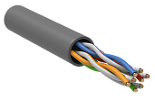 Витая пара неэкранированная U/UTP кат.5e 4x2x0,51 (24 AWG) PVC Серая одножильная внутренняя LC1-C5E04-111 ITK