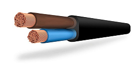 Провод ШВВП 2х0,75 черный Дмитров-Кабель (10м)