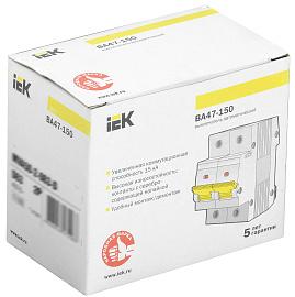 Выключатель автоматический KARAT 125А 2П двухполюсный характеристика D 15кА ВА47-150 MVA50-2-125-D IEK