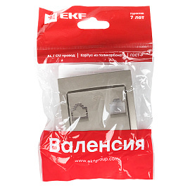 Панель лицевая Валенсия скрытой установки для розетки RJ11 телефонной кашемир EST01-L-034-40 EKF PROxima