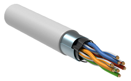 Кабель витая пара F/UTP категория 5e 4x2х24AWG solid LSZH нг(A)-LSLTx белый ITK