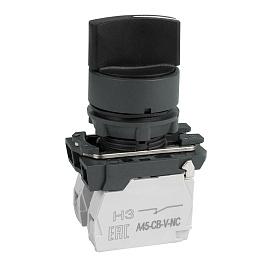 Переключатель OptiSignal D22 C5-S-33 3 поз с фиксацией пластик 2НО XB5AD33 332186 КЭАЗ