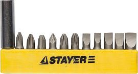 Набор  Биты "MASTER" с магнитным держателем,12 предметов STAYER 2609-H12_z01