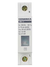 Ограничитель импульсных перенапряжений ОПС1-C 1п 10/40кА 230В GENERICA MOP20-1-C-G IEK