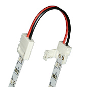 Коннектор UCX-SS2/A20-NNN WHITE 020 POLYBAG (провод) для светодиодных лент 3528, 2 контакта, IP20, цвет белый, 06611 Uniel