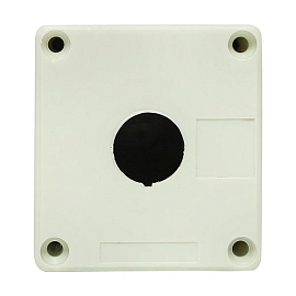 Корпус  КП101 пластиковый 1 кнопка белый (cpb-101-w) EKF