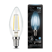 Лампа светодиодная 9 Вт E14 C35 4100K 710Лм LED Свеча 103801209 GAUSS