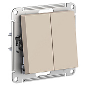 Выключатель 2-клавишный, сх.5, 10АХ, механизм, ПЕСОЧНЫЙ ATLASDESIGN ATN001251 Systeme Electric