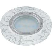 Светильник встраиваемый DLS-P202-2001  GU5.3 CHROME/WHITE серия "Peonia" 10126 ТМ Fametto