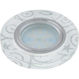 Светильник встраиваемый DLS-P202-2001  GU5.3 CHROME/WHITE серия "Peonia" 10126 ТМ Fametto