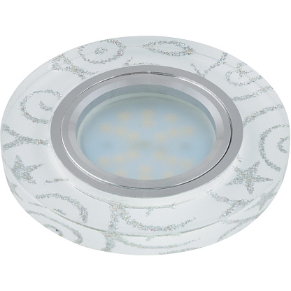 Изображение товара Светильник встраиваемый DLS-P202-2001  GU5.3 CHROME/WHITE серия "Peonia" 10126 ТМ Fametto