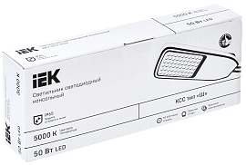 Светильник светодиодный ДКУ 1004-50Ш 5000К IP65 серый  LDKU1-1004-050-5000-K03 IEK