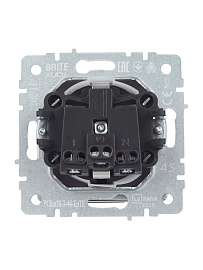 Розетка 1-м с/з со шторками и крышкой  IP44 бронза мех-м BRITE РСбш10-3-44-БрТБ BR-R16-16-44-K45 IEK