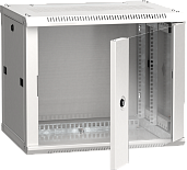 Шкаф телекоммуникационный навесной (настенный) ITK 19" 6U 600x450 стеклянная дверь RAL7035 LWR3-06U64-GF IEK
