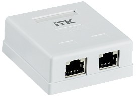 Розетка компьютерная RJ45 настенная кат. 6 FTP 2-порт CS2-1C06F-22 ITK