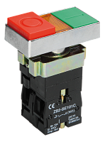 Кнопка управления LAY5-BW8465 I-O сдвоенная с подсветкой BBD40-BW-K51 IEK