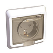 Изображение товара Розетка Systeme Electric ЭТЮД скрытая с заземлением IP44 белая 16А