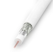 Провод телевизионный TV SAT 703 (0,9 Cu/CCA/CCA 48% 75 Ом белый) (1м)