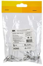 Коннектор угловой 5шт MONO 16мм (разъем-разъем) IEK