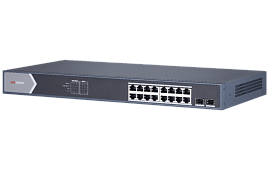 Коммутатор управляемый 16-портовый PoE DS-3E1518P-EI HikVision