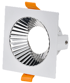 Светильник 4109 встраиваемый поворотный LIGHTING под лампу GU10 белый/хром пластик LT-UVB0-4109-GU10-1-K23 IEK