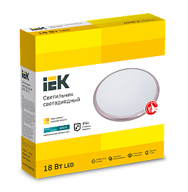 Светильник светодиодный ДПБ 3203 18Вт IP54 4000K круг розовое золото  LDPB0-3203-18-4000-K01 IEK