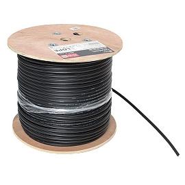 Витая пара TERACOM PRO Cat.5E F/UTP 4 п. solid 24AWG с тросом сталь 1,2 мм LDPE черн. (305м) TRP-5EFTP-04PE-BK-OTW3 EKF