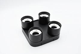 Светильник LIGHTING 4044 накладной потолочный под лампу 4хGX53 черный LT-UPB0-4044-GX53-1-K02 IEK