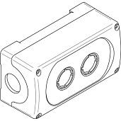 Корпус кнопочного поста MEP-2-0 на 2 элемента пластиковый 1SFA611812R1000 ABB