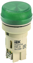 Лампа сигнальная зеленая ENR-22 неон 240В BLS40-ENR-K06 IEK