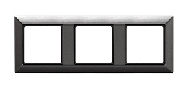 Рамка для розеток и выключателей тройная EcoProfi Deco, антрацит EPD483AN JUNG