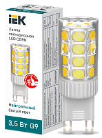 Лампа светодиодная CORN капсула 3,5Вт 230В 4000К керамика G9 IEK