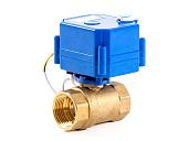 Кран шаровый 1" с электроприводом, 12V, 100мА, время откр/закр-7/10 сек. Бастион