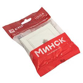 Розетка RJ45 компьютерная Минск скрытой установки в сборе белый ERK01-035-10 EKF