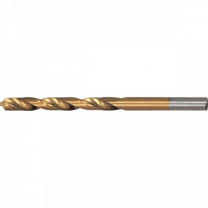 Изображение товара Сверло по металлу, 3,5 мм, HSS, нитридтитановое покрытие, цилиндрический хвостовик  MATRIX 717350
