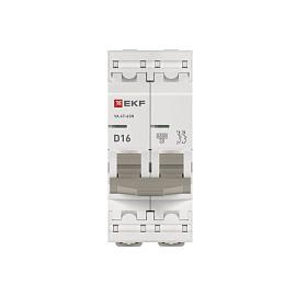 Выключатель автоматический ВА 47-63N 2P 16А (D) 4,5 кА PROXIMA  M634216D EKF