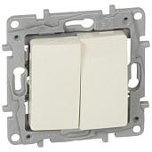Etika беж. Переключатель 2-кл. 10А 672312 уп.20шт Legrand
