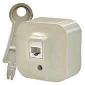 Розетка RJ45 компьютерная Quteo открытой установки cat.5е UTP слоновая кость 782254 Legrand
