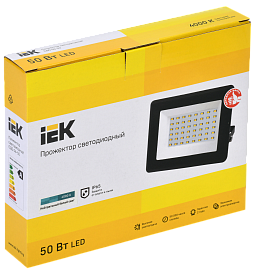 Прожектор светодиодный уличный LED 50 Вт СДО06-50 черный 4000Лм IP65 4000K LPDO601-50-40-K02 IEK