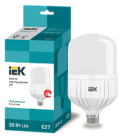Лампа светодиодная 30 Вт E27 T112 4000К 2700Лм матовая 230В цилиндр HP LLE-HP-30-230-40-E27 IEK