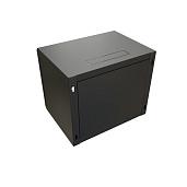 Шкаф настенный 19" 12U 650x600х450мм метал. передняя дверь с замком 2 боковые панели черный (RAL 9004) (разобранный) WRline WR-TW-1245-SR-RAL9004
