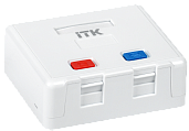 ITK Корпус настенной розетки для 2 модулей Keystone Jack CS2-022 IEK