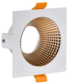 Светильник 4110 встраиваемый поворотный LIGHTING под лампу GU10 белый/золото пластик LT-UVB0-4110-GU10-1-K22 IEK