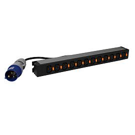 PDU - Блок распределения питания - 12 розеток С13 - шнур питания 3м - 19' - 16А