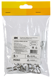 Коннектор Т-образный 5шт MONO 16мм (разъем-разъем-разъем) IEK