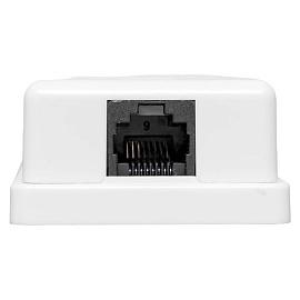 Розетка настенная TERACOM Cat.5E неэкран. 1 порт RJ-45 Dual IDC белая TRC-WBOX-1RJ45-5EUTP-WH EKF