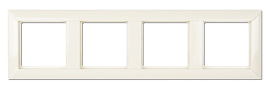 Рамка для розеток и выключателей 4 поста Ecoprofi слоновая кость EP484 JUNG