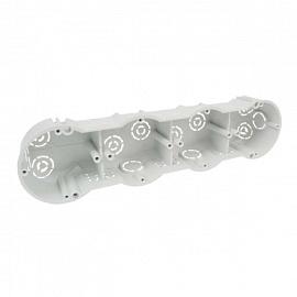 Коробка установочная 4-х местная для твердых стен KP 64 / 4 (KA) 284х70х45 мм SILVER KP 64/4_KA KOPOS